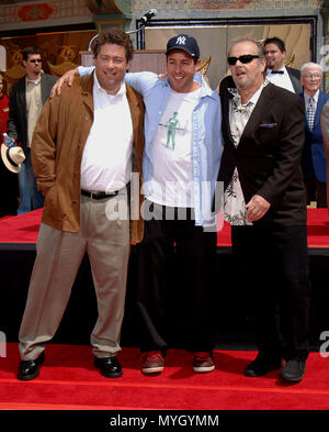 Adam Sandler with his Brother and Jack Nicholson  at the  Hands and Footprint Ceremony  at the Chinese Theatre in Los Angeles. May 17, 2005          -            09 SandlerAd NicholsonJ bro.jpg09 SandlerAd NicholsonJ bro  Event in Hollywood Life - California, Red Carpet Event, USA, Film Industry, Celebrities, Photography, Bestof, Arts Culture and Entertainment, Topix Celebrities fashion, Best of, Hollywood Life, Event in Hollywood Life - California, movie celebrities, TV celebrities, Music celebrities, Topix, Bestof, Arts Culture and Entertainment, Photography,    inquiry tsuni@Gamma-USA.com , Stock Photo