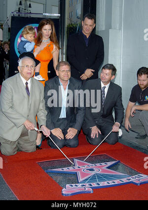 The Hollywood Walk of Fame honors director Robert Zemeckis (with wife Leslie Harter-Zemeckis and son, Tom Hanks and the city chamber of Commerce with Johnny Grant as a mayor). The Star is in front of GraumanÕs Chinese Theatre in Hollywood Blvd, Los Angeles.          -            11-ZemeckisRobert star.jpg11-ZemeckisRobert star  Event in Hollywood Life - California, Red Carpet Event, USA, Film Industry, Celebrities, Photography, Bestof, Arts Culture and Entertainment, Topix Celebrities fashion, Best of, Hollywood Life, Event in Hollywood Life - California, movie celebrities, TV celebrities, Mus Stock Photo