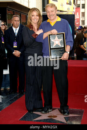 Jerry Buzz ( owner of the LA Laker ) received a star on the Hollywood walk of Fame in Los Angeles.  Jerry Buss and  daughter Jeanie          -            BussJerry Jeanie033.jpgBussJerry Jeanie033  Event in Hollywood Life - California, Red Carpet Event, USA, Film Industry, Celebrities, Photography, Bestof, Arts Culture and Entertainment, Topix Celebrities fashion, Best of, Hollywood Life, Event in Hollywood Life - California, movie celebrities, TV celebrities, Music celebrities, Topix, Bestof, Arts Culture and Entertainment, Photography,    inquiry tsuni@Gamma-USA.com , Credit Tsuni / USA, Hon Stock Photo