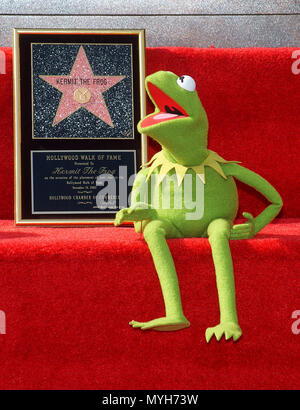 Kermit the Frog star on Hollywood Walk of Fame, Hollywood Boulevard ...