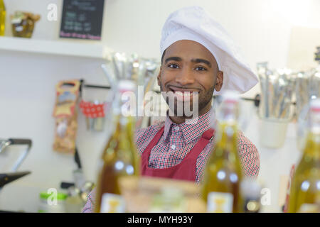 portrait male chef Stock Photo