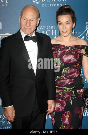 Patrick Stewart and Sunny Ozell attending the GQ Men of the Year Awards ...