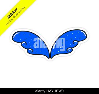 Magic wings sticker vector illustration Stock Vector