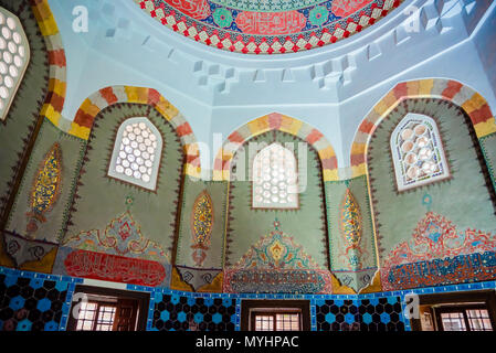 Vew of shahzada(prince) Mahmud tomb, mausoleum at Muradiye complex or Complex of Sultan Murad II in Bursa,Turkey.20 May 2018 Stock Photo