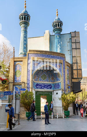 Tehran, Iran - March 18, 2018: Small mosque in center of city Tehran. Iran Stock Photo