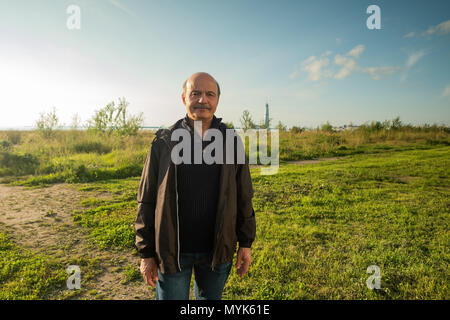 Portrait of a senior man outdoors Stock Photo