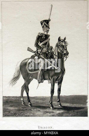 . Рядовой Драгунских полков . early 19th century. Lev Kiel 363 Military by Lev Kiel 38 Stock Photo