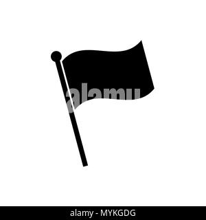 Flag icon in flat style. Stock Vector