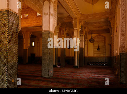 Interior of Niamey Grand mosque, Funded with money from Libyan Government of Gaddafi - 21 september 2017 Niamey, Niger Stock Photo