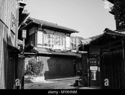 Kyoto, Japan - Apr 7, 2014. Old Town in Kyoto, Japan. Kyoto was the Imperial capital of Japan for more than one thousand years. Stock Photo