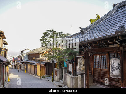 Kyoto, Japan - Apr 7, 2014. Old Town in Kyoto, Japan. Kyoto was the Imperial capital of Japan for more than one thousand years. Stock Photo