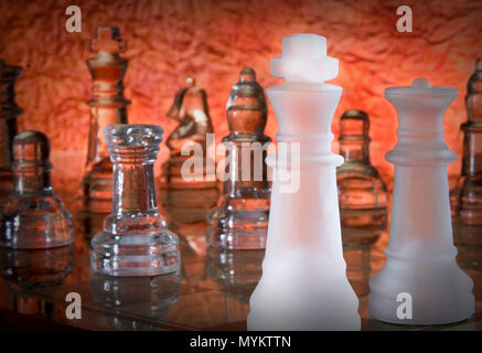 chess pieces on chessboard Stock Photo