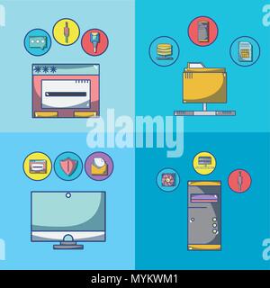 Security system technology Stock Vector