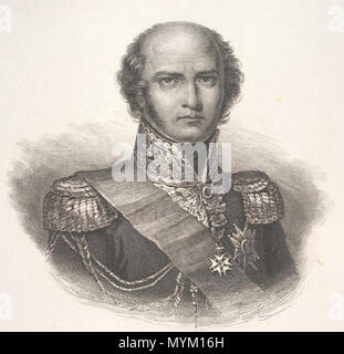 . Davout, Louis Nicolas, duc d'Auerstaedt, prince d'Eckmühl, (1770-1823) maréchal . 19th century. artist : MAULET, Amédée (1810-1835) 349 Marshal Davout by Maulet Stock Photo