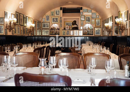 Interior of the Ristorante Museo Caruso with pictures of the