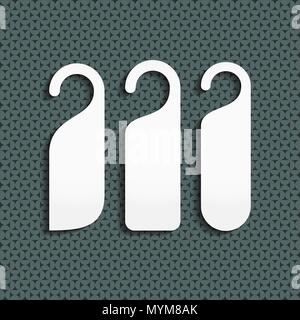 Set of door hangers isolated on gray background Stock Photo