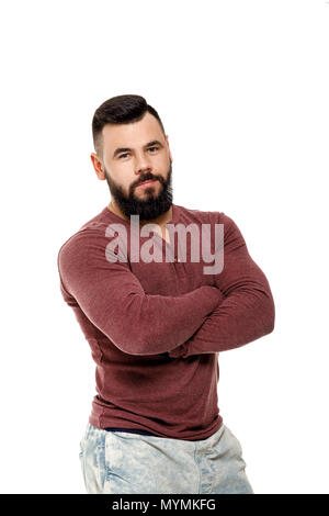 serious bearded man Stock Photo