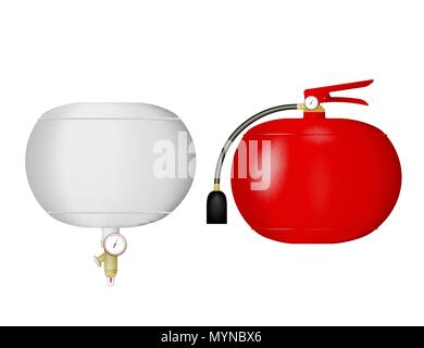 A set of fire extinguishers Stock Vector