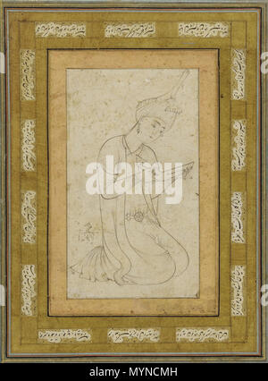 . Русский: Мир Сеид Али Фрир Автопортрет 1540е. circa 1540. Mir Sayyid Ali 365 Mir Sayyid Ali autoportrait Stock Photo