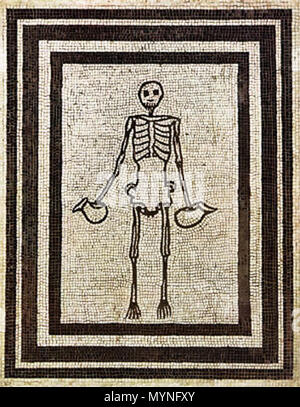 Roman Mosaic Of A Skeleton 1st Century Artist Unknown Stock Photo Alamy