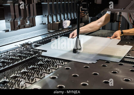 Automatically bending machine Stock Photo