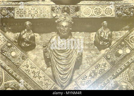 . Deutsch: Rainald von Dassel - Portrait auf dem Reliquienschrein im Kölner Dom. circa 1900. Unknown 446 Rainald von dassel Stock Photo