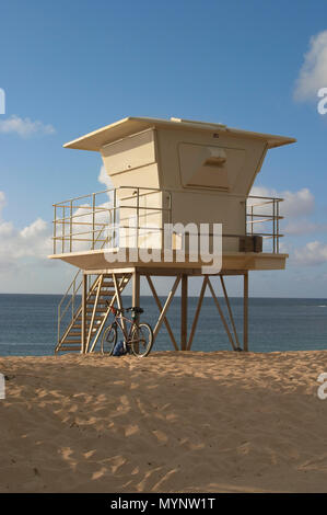 Lifeguard stand on the beach Stock Photo