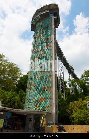 Lift to skyway, Fort Siloso, sentosa Island Singapore Stock Photo