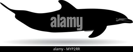 Dolphin in action Stock Vector