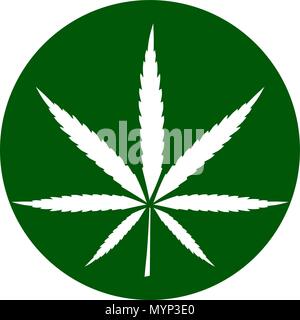 Marijuana leaf icon Stock Vector