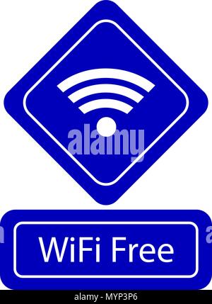 wi-fi free zone sign Stock Vector