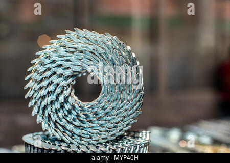 Concept - Nails in the shop window Stock Photo