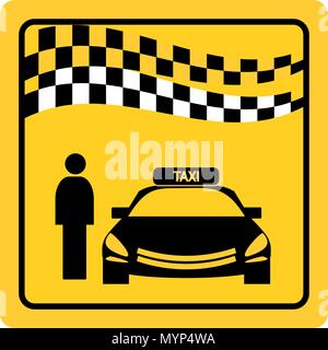Taxi sign vector illustration Stock Vector