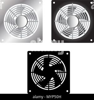 Computer cooling fan Stock Vector