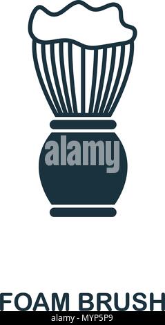 Foam Brush icon. Flat style icon design. UI. Illustration of foam brush icon. Pictogram isolated on white. Ready to use in web design, apps, software, print. Stock Vector