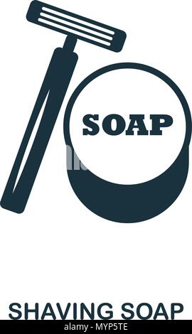Shaving Soap icon. Flat style icon design. UI. Illustration of shaving soap icon. Pictogram isolated on white. Ready to use in web design, apps, software, print. Stock Vector