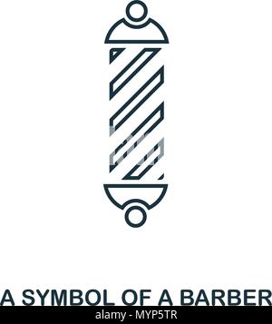 A Symbol Of A Barber icon. Flat style icon design. UI. Illustration of a symbol of a barber icon. Pictogram isolated on white. Ready to use in web design, apps, software, print. Stock Vector