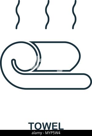 Towel icon. Flat style icon design. UI. Illustration of towel icon. Pictogram isolated on white. Ready to use in web design, apps, software, print. Stock Vector
