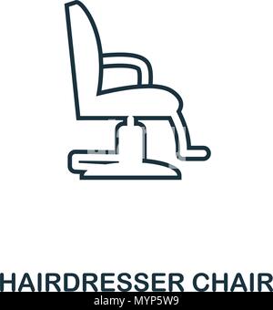 Hairdresser Chair icon. Flat style icon design. UI. Illustration of hairdresser chair icon. Pictogram isolated on white. Ready to use in web design, apps, software, print. Stock Vector