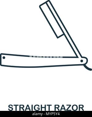 Straight Razor icon. Flat style icon design. UI. Illustration of straight razor icon. Pictogram isolated on white. Ready to use in web design, apps, software, print. Stock Vector