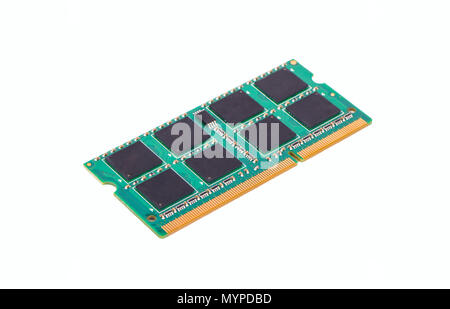RAM modules for notebook isolated on white background Stock Photo
