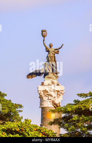 Guayaquil, Ecuador - April 17, 2016: On the column Monument to the Ecuador independence heroes in Guayaquil. Stock Photo