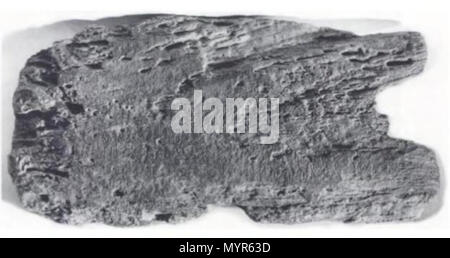 . One of 26 rongorongo tablets that may be authentic. prehistoric ...