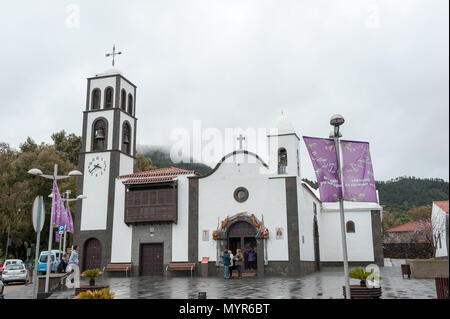Church in Santiago del Teide, province of Santa Cruz de Tenerife, Tenerife, Canary Islands, Spain Stock Photo