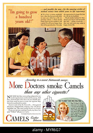 can tobacco companies advertise 1940's Vintage Smoking Press Poster Advertisement In 1946, the RJ Reynolds Tobacco  Company launched a major new advertising campaign for Camels. Working to  establish dominance in a highly competitive market, Reynolds centred