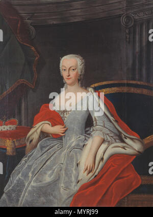. Portrait of Princess Anna Sophie of Schwarzburg-Rudolstadt (1700–1780), duchess of Saxe-Coburg-Saalfeld . 18th century 365 Anna Sofia di Schwarzburg-Rudolstadt, duchessa di Sassonia-Coburgo-Saalfeld Stock Photo