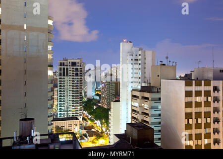 Panoramic view of Batel neighborhood in Curitiba, Parana State, Brazil Stock Photo