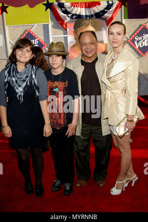 Cheech Marin and wife - Swing Vote Premiere at the El Capitan Theatre ...