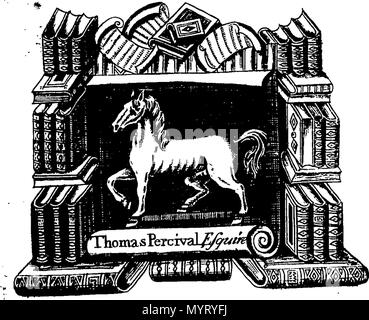 . English: Fleuron from book: An universal history, from the earliest account of time to the present: compiled from original authors; and illustrated with maps, cuts, notes, chronological and other tables. ... 354 An universal history Fleuron T175667-1 Stock Photo