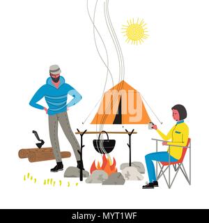 Campfire icon isolated Stock Vector